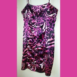 Pink & Black Leopard Print Bodycon Mini Dress